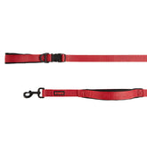 KONG Comfort traffic leash in red offers quick-control handling for busy-city strolls.