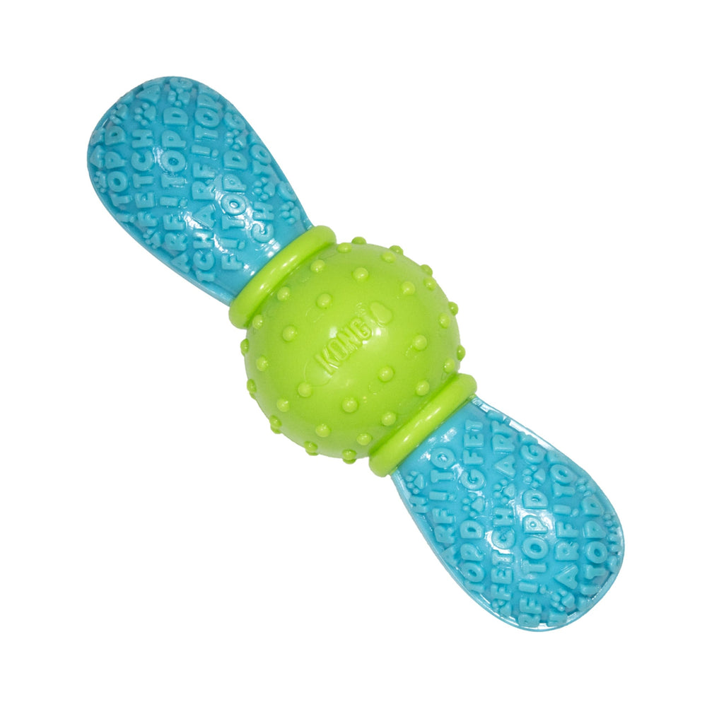 KONG CoreStrength Bow Tie Bone front view, durable chew toy for small to medium dogs