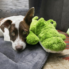 KONG Cozie Ali Alligator XL side view for durable fetch