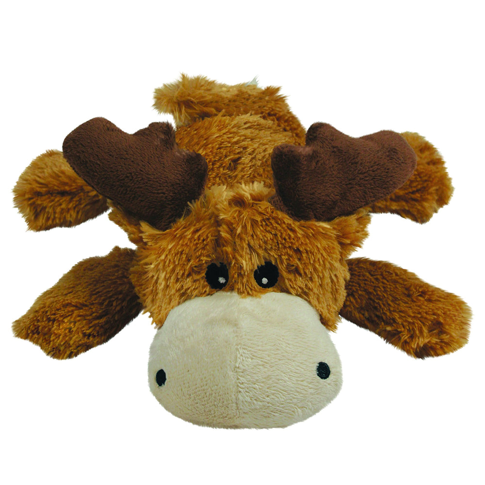 KONG Cozie Marvin Moose front-view showing soft plush comfort for small and medium dogs.