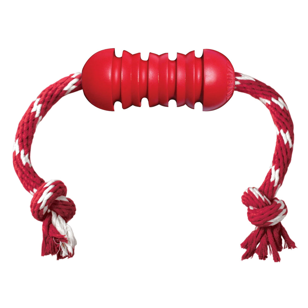 KONG Dental with Rope close-up shows ridges for teeth cleaning during chewing.