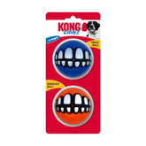 KONG Grinz squeaky ball close-up promotes interactive fetch and durable fun.