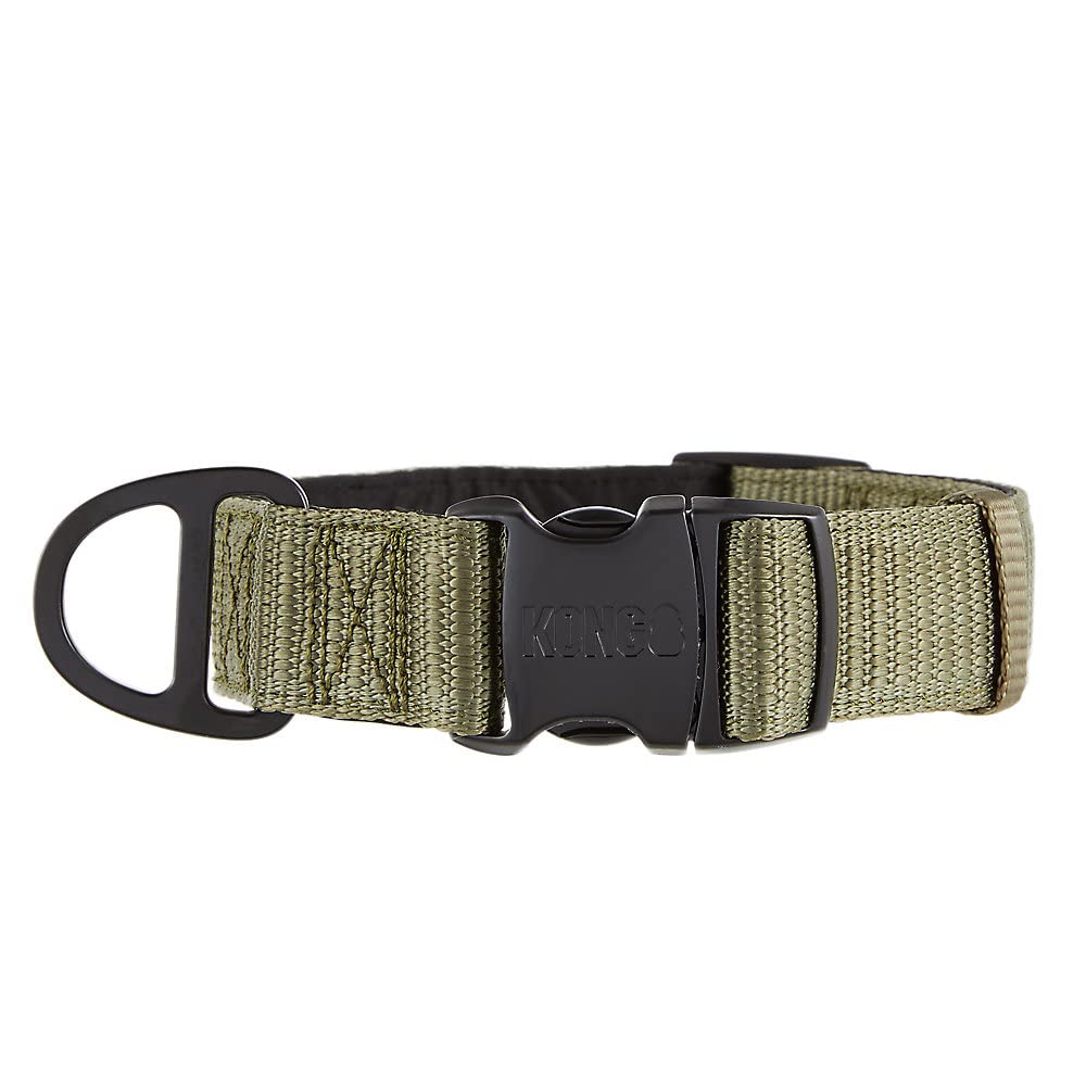 KONG Max HD collar green front view shows durable design for daily walks.