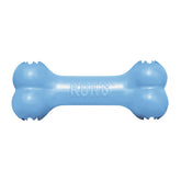 KONG Puppy Goodie Bone blue side view for teething and play.