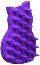 KONG Rubber Brush Cat handheld with ergonomic grip for easy, controlled grooming.