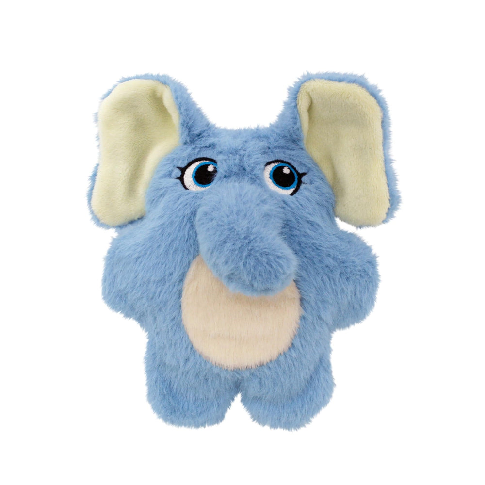 KONG Snuzzles Elephant small toy front view for indoor play and gentle chews.