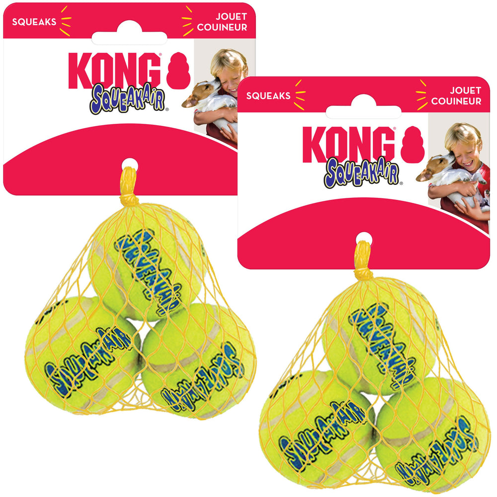 KONG Squeakair Ball front view shows a durable fetch toy for dogs