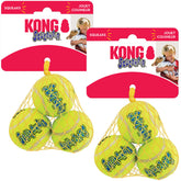 KONG Squeakair Ball front view shows a durable fetch toy for dogs