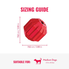 KONG Stuff-A-Ball works with peanut butter or pastes for flavor.