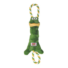 KONG Tugger Knots Frog open toy shows dual rope handles for interactive tugging and fetch