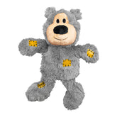 KONG Wild Knots Bear XS close-up showing squeaker for interactive play