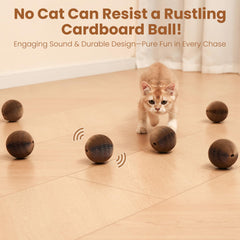 KONOATOR cardboard cat ball bell in motion promotes chasing and batting