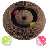 KONOATOR Kitty Kurlz interactive scratcher folded for compact storage and travel