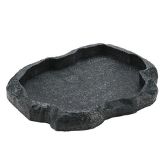 Front view of KooingTech tortoise water dish with easy-clean surface for reptile feeding.