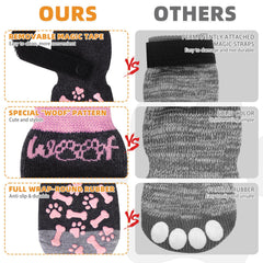 KOOLTAIL large-fit dog socks showing secure fit on a paw
