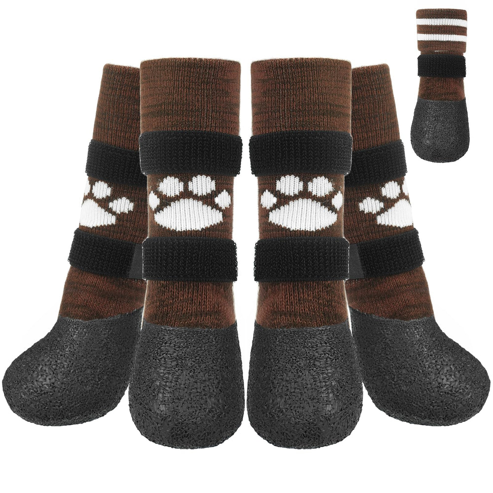 KOOLTAIL anti-slip dog socks top view for safe indoor grip.