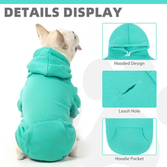 KOOLTAIL Basic Dog Hoodie back view showcases sporty, stylish canine attire