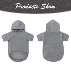 KOOLTAIL Basic dog hoodie back view shows cozy warm fabric.