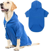 KOOLTAIL Basic dog hoodie blue front view showing cozy warmth