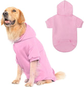 KOOLTAIL Basic Dog Hoodie pink front view offers cozy warmth for chilly walks.