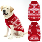 KOOLTAIL red cable-knit dog sweater front view shows cozy warmth