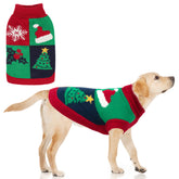 KOOLTAIL Christmas dog sweater front view, festive warmth for winter walks.