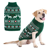 KOOLTAIL Christmas dog sweater with reindeer pattern, festive look for holiday outings.