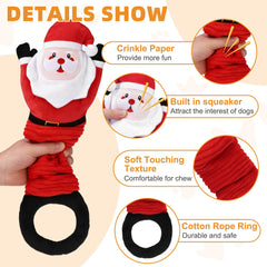 KOOLTAIL Christmas Santa plush toy with reinforced stitching for durable chew sessions
