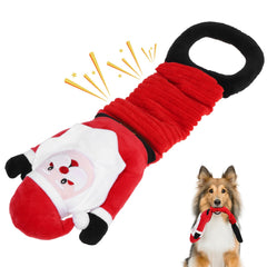 KOOLTAIL Christmas Santa dog toy with squeaker and crinkle sounds for engaging play