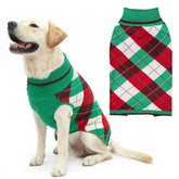 KOOLTAIL dog Christmas sweater plaid front view for festive warmth during winter walks