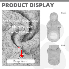 KOOLTAIL dog hoodie hood-drawstring — adjustable warmth against chilly winds.