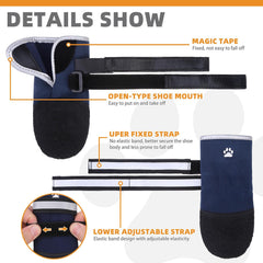 KOOLTAIL dog shoes adjustable-fit secure double-strap system