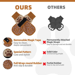 KOOLTAIL dog socks with detachable adjustable strap help secure fit during activity