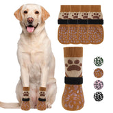 KOOLTAIL dog socks show paw-traction on a smooth floor for safer indoor walks