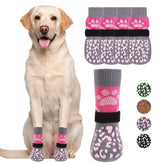 KOOLTAIL dog socks pink-soft-fabric provide cozy paw protection on floors.