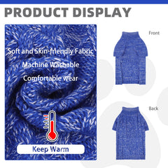 KOOLTAIL dog sweater leash-hole detail enables easy outdoor walks.