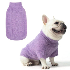 KOOLTAIL dog sweater knitted velvet close-up showcases plush warmth for cold days