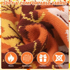 KOOLTAIL orange knit texture closeup shows cozy comfort and fit