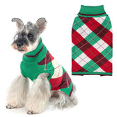 KOOLTAIL dog sweater plaid pattern warmth for cozy outdoor winters