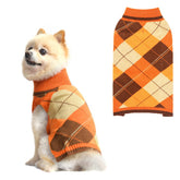 KOOLTAIL dog sweater plaid pullover with leash hole offers cozy warmth for winter walks