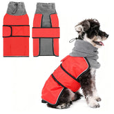 KOOLTAIL dog winter coat back view shows waterproof outer shell for cold, wet walks.