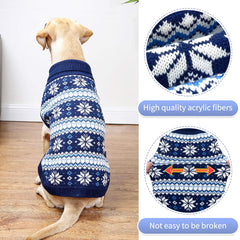 KOOLTAIL easy-fit knit dog sweater navy back opening for quick on/off