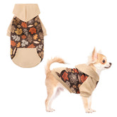 KOOLTAIL fall dog hoodie with autumn maple leaf pattern for cozy outdoor walks