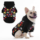 KOOLTAIL Halloween dog hoodie front view with warm fabric and leash hole for winter walks.