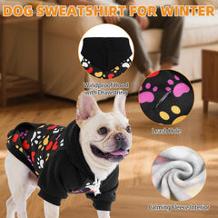 KOOLTAIL Halloween dog hoodie side view shows easy outdoor leash use.