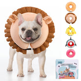 KOOLTAIL inflatable dog cone outer view showing adjustable fit for comfort