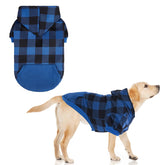 KOOLTAIL plaid dog hoodie front view shows cozy warmth for daily outdoor walks