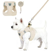 KOOLTAIL plush small dog harness with warm fleece for cozy winter walks.