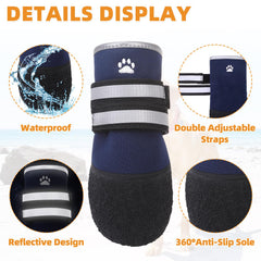 KOOLTAIL reflective rain boots visible at dusk for safety