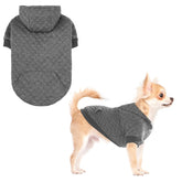 KOOLTAIL small dog sweater front view in gray XS offers cozy warmth for chilly walks